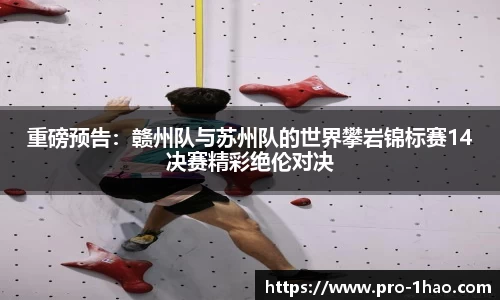 重磅预告：赣州队与苏州队的世界攀岩锦标赛14决赛精彩绝伦对决